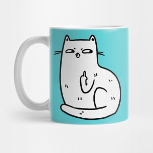 Middle Finger Cat Mug